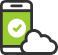 Icone de celular com uma nuvem